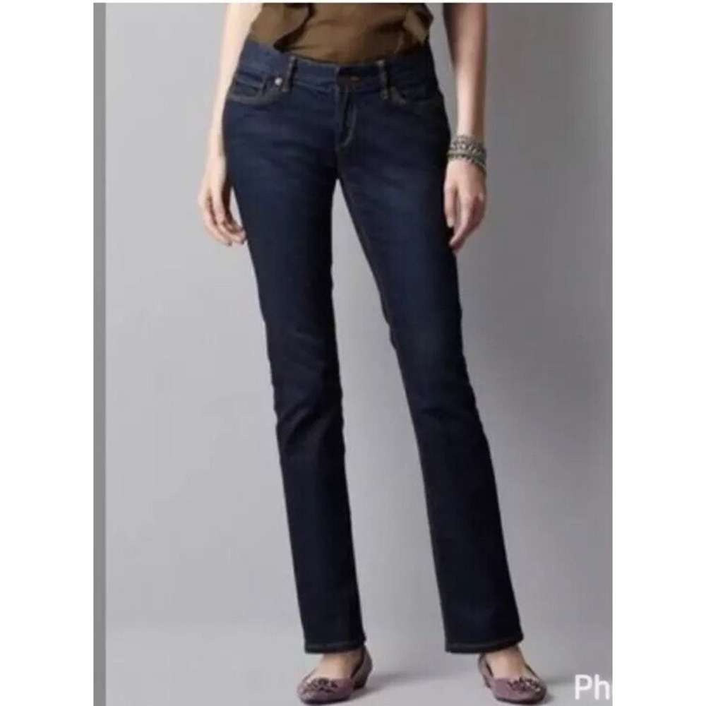 Anthropologie J Brand 27 Cigarette Leg Jeans Dark Denim Blue 814C032